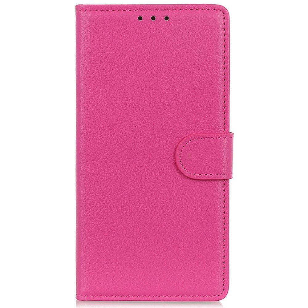 Xiaomi 14 Pro PU Litchi Skin Flip Deksel med Lommebok - Rosa