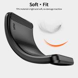 Xiaomi 14 Mofi Brushed Carbon Fiber Fleksibelt Plast Deksel - Svart