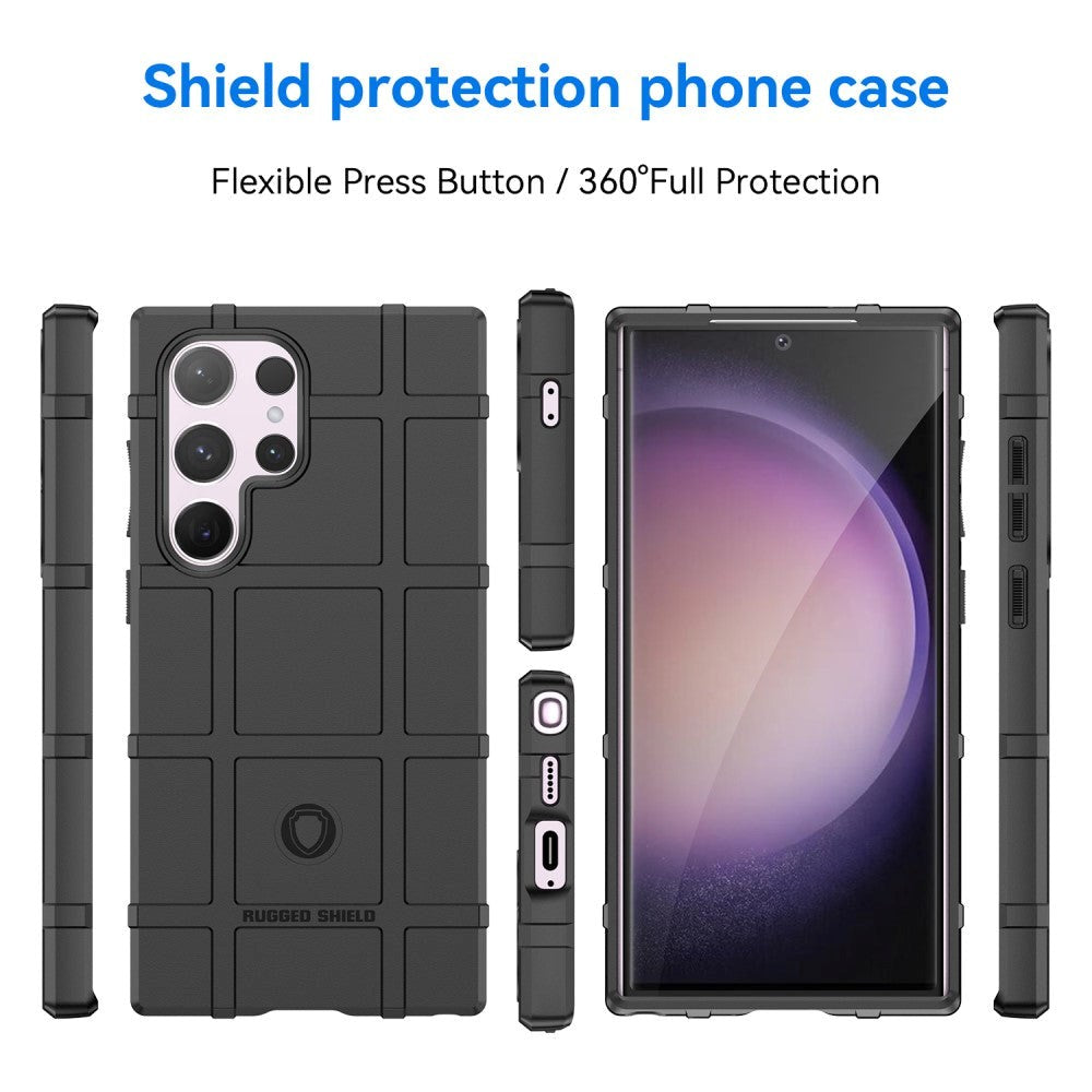 Samsung Galaxy S24 Ultra Rugged Shield Håndverker Deksel - Svart