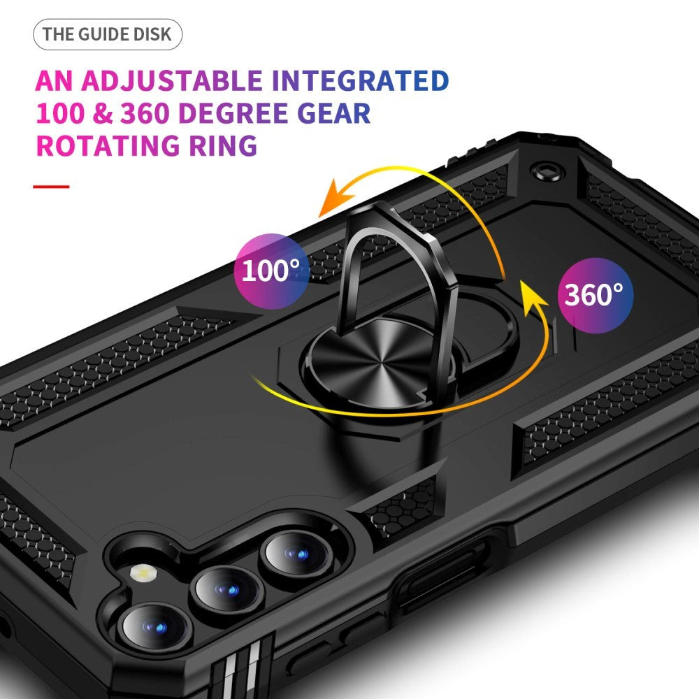 Samsung Galaxy A15 (5G) / A15 Håndverker Deksel med Magnetisk Stativ - Svart