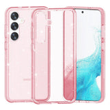 Samsung Galaxy S24 Hybrid Plast Deksel - Pink Glitter