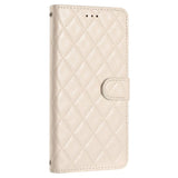 EIDERWOOD Motorola Moto G84 Skinn Flip Deksel m. Lommebok & Stropp - Rhombus - Beige