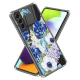 Samsung Galaxy S24+ (Plus) Fleksibel Plast Deksel m. Motiv - Blå Blomster