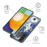 Samsung Galaxy S24+ (Plus) Fleksibel Plast Deksel m. Motiv - Blå Blomster