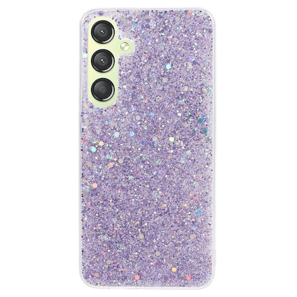 Samsung Galaxy S24 Glitter Deksel - Lilla