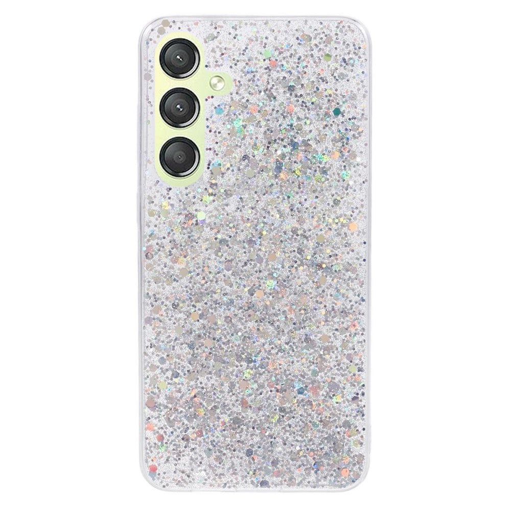 Samsung Galaxy S24 Glitter Deksel - Sølv