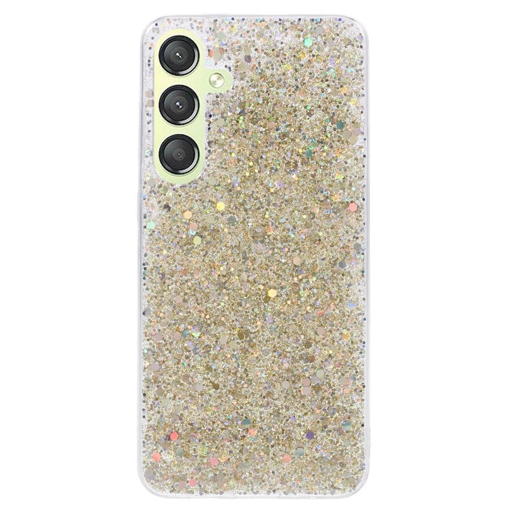 Samsung Galaxy S24 Glitter Deksel - Gull