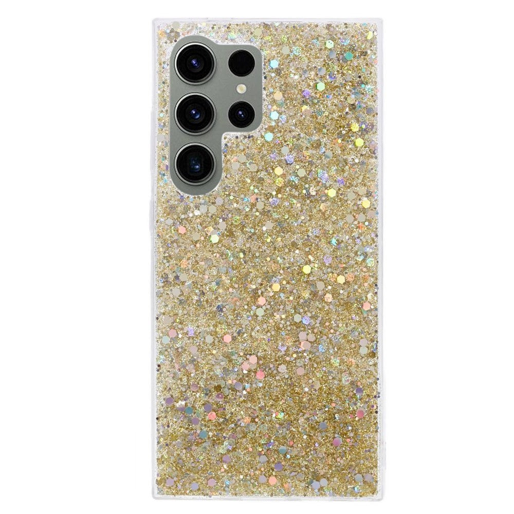 Samsung Galaxy S24 Ultra Glitter Deksel - Gull