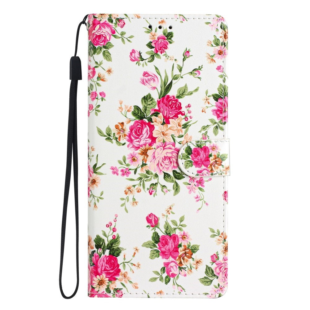 EIDERWOOD Xiaomi Poco C65 / Redmi 13C (4G) Skinndeksel med Lommebok og Stropp - Blomster