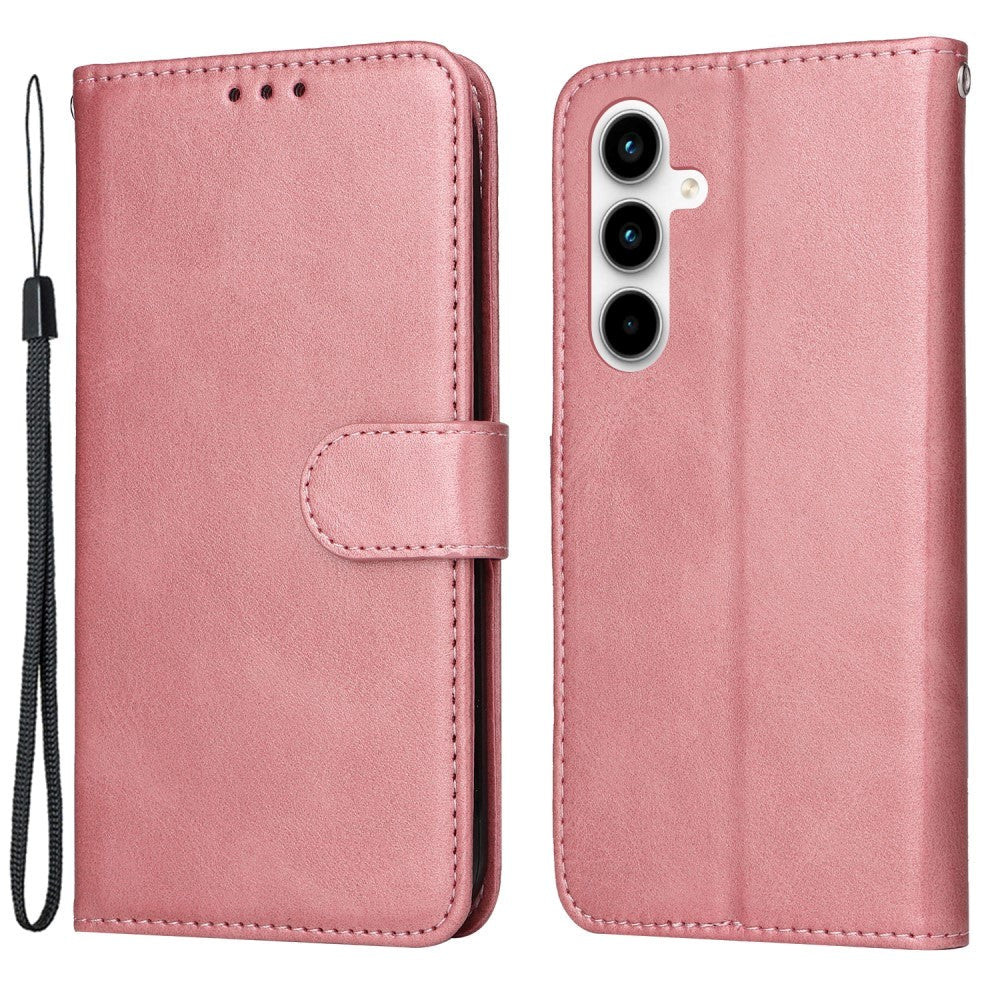 Samsung Galaxy A35 (5G) Kunstskinn Deksel m. Lommebok og Stropp - Pink