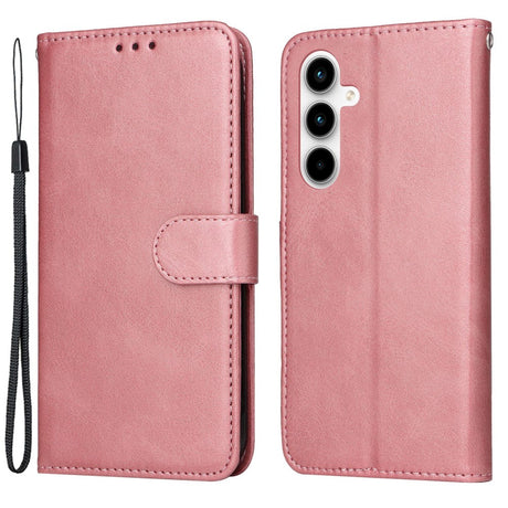 Samsung Galaxy A35 (5G) Kunstskinn Deksel m. Lommebok og Stropp - Pink