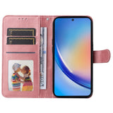 Samsung Galaxy A35 (5G) Kunstskinn Deksel m. Lommebok og Stropp - Pink