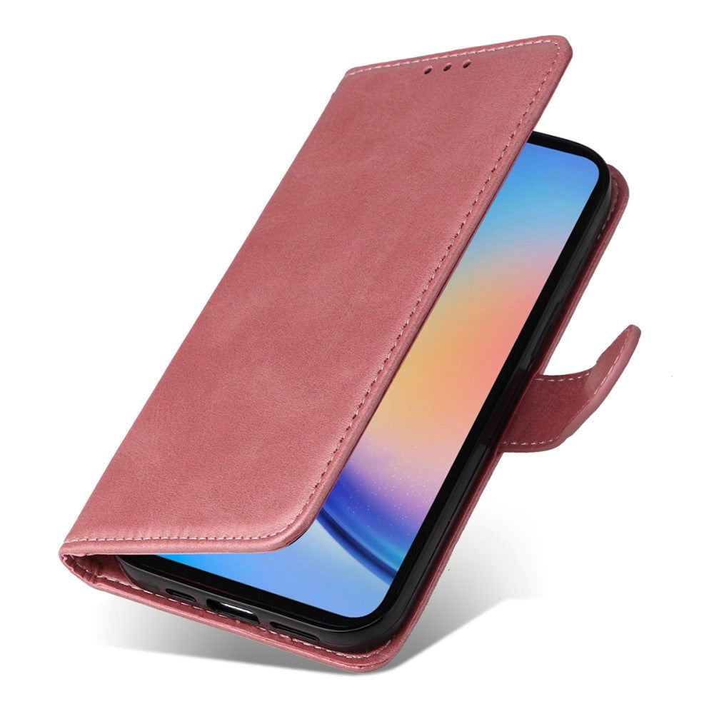 Samsung Galaxy A35 (5G) Kunstskinn Deksel m. Lommebok og Stropp - Pink