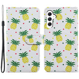 Samsung Galaxy A35 (5G) Kunstskinn Deksel m. Lommebok og Stropp - Ananas