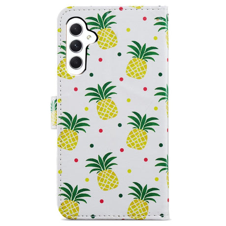 Samsung Galaxy A35 (5G) Kunstskinn Deksel m. Lommebok og Stropp - Ananas