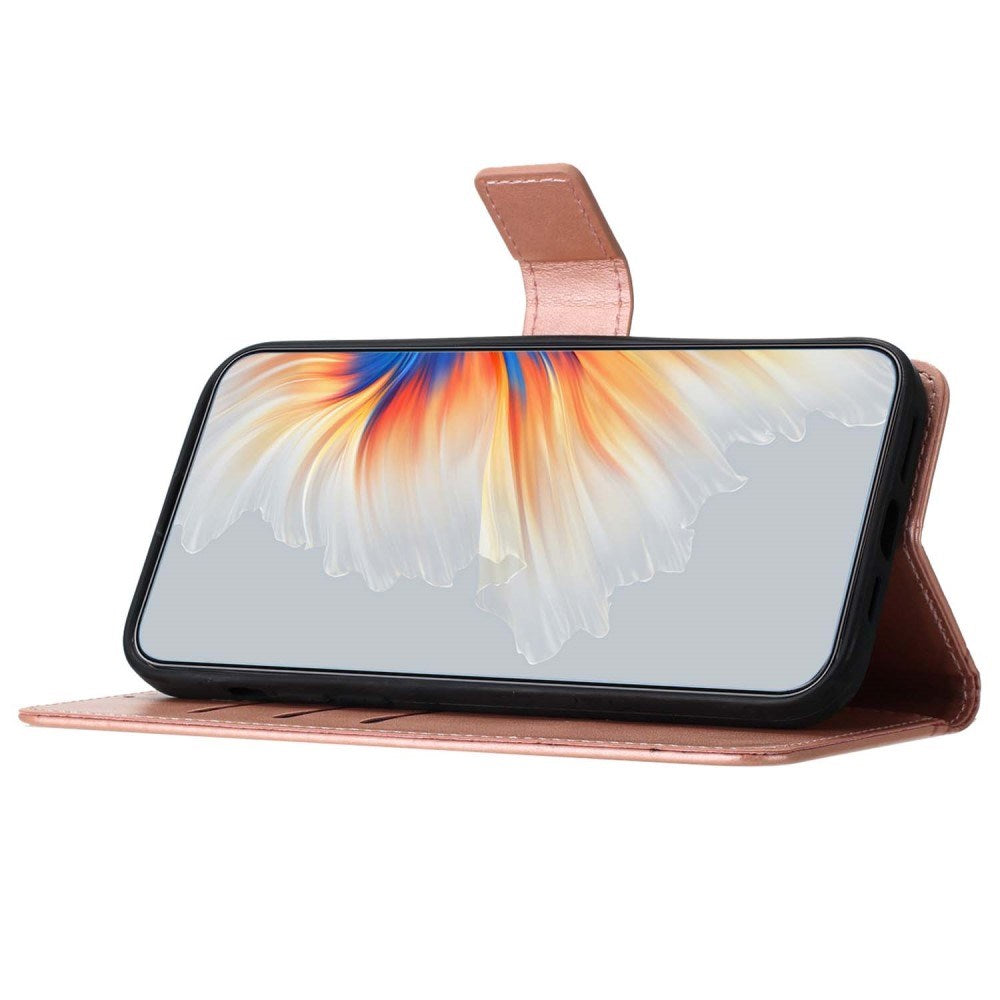 EIDERWOOD Motorola Moto G84 Flip Deksel med Lommebok og Stropp - Glitter - Rose Gold