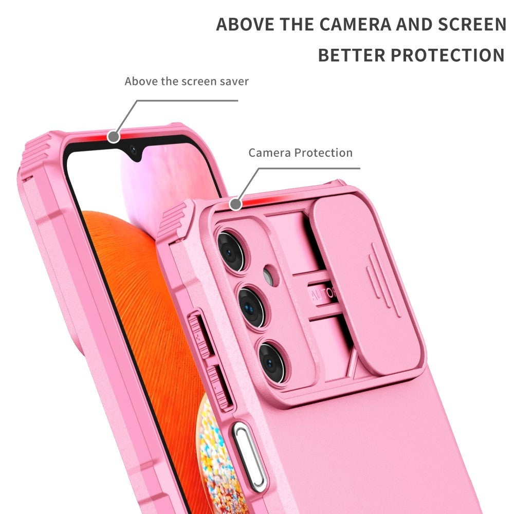 Samsung Galaxy A15 (5G) / A15 Deksel med Kickstand Og Cam Slider - Rosa