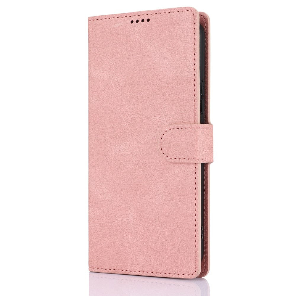 Samsung Galaxy A55 (5G) Kunstskinn Flip Deksel m. Lommebok og Stropp - Pink