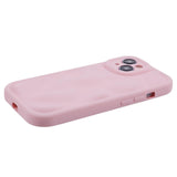 iPhone 15 fleksibelt Plast Deksel med. Bølgedesign - Mat Pink