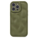 iPhone 15 Pro fleksibelt Plast Deksel med. Bølgedesign - Matt Grønn