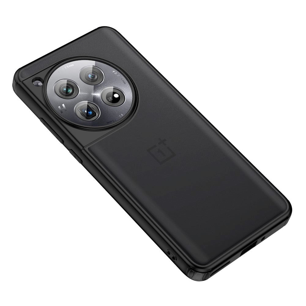 OnePlus 12 Deksel i Hard Plast - Gjennomsiktig / Svart Kant