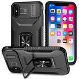 EIDERWOOD iPhone X / XS Bakdeksel med Magnetisk Kickstand Og Cam Slider - Svart