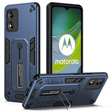 EIDERWOOD Motorola Moto E13 Håndverker Deksel m. Fingerring & Stativ - Blå