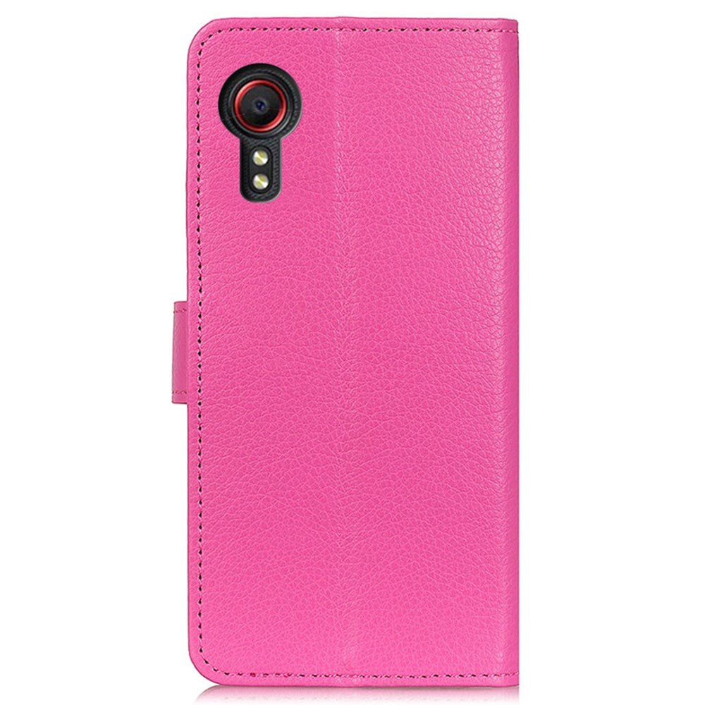 Samsung Galaxy Xcover 7 Kunstskinn Flippdeksel med Kortholdere - Pink