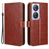 EIDERWOOD Honor X7b / 90 Smart Kunstskinn Flip Deksel m. Strop - Brun