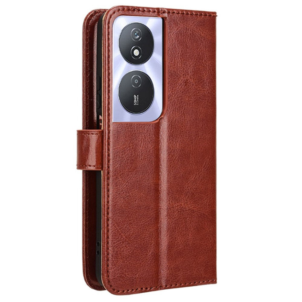 EIDERWOOD Honor X7b / 90 Smart Kunstskinn Flip Deksel m. Strop - Brun