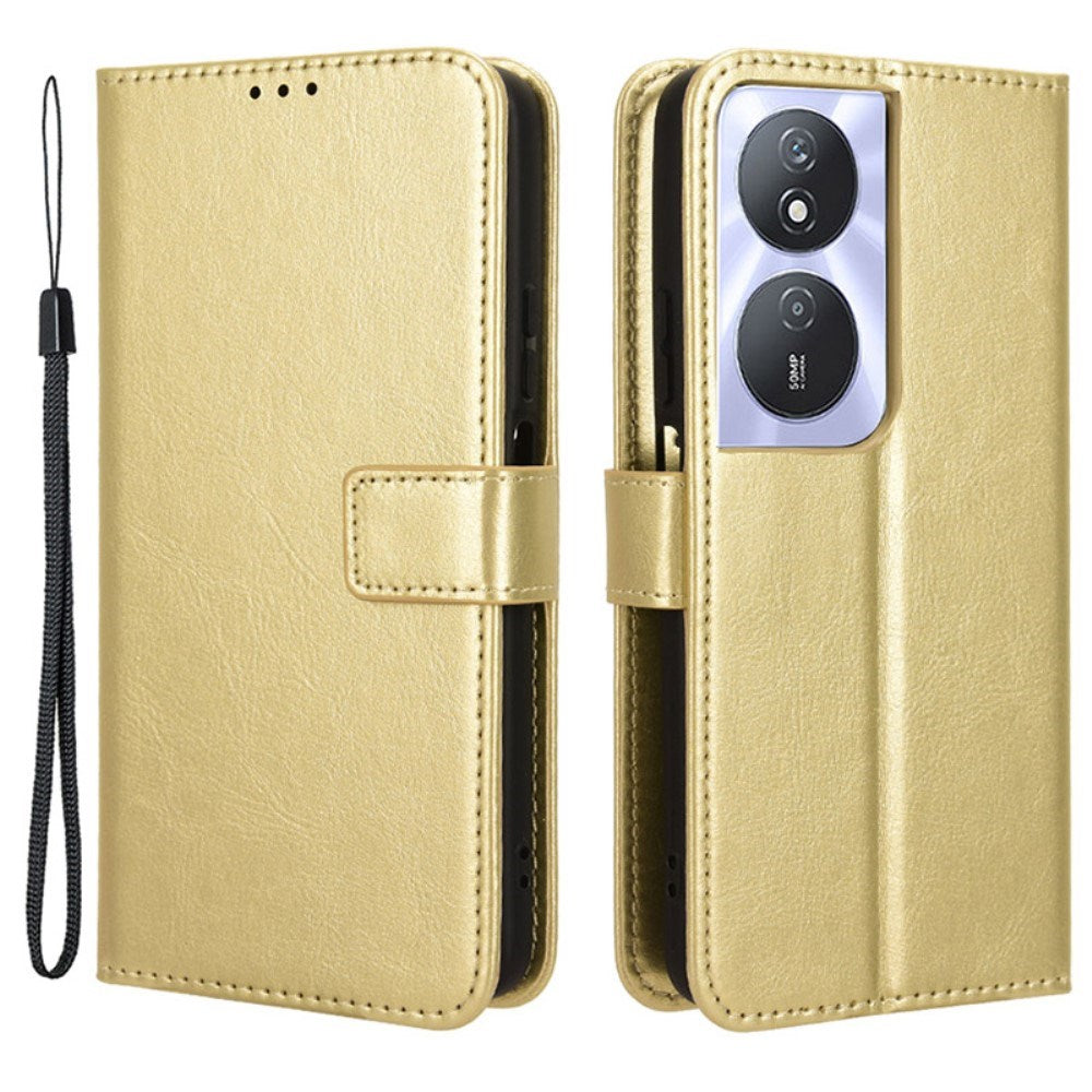 EIDERWOOD Honor X7b / 90 Smart Kunstskinn Flip Deksel m. Strop - Gull