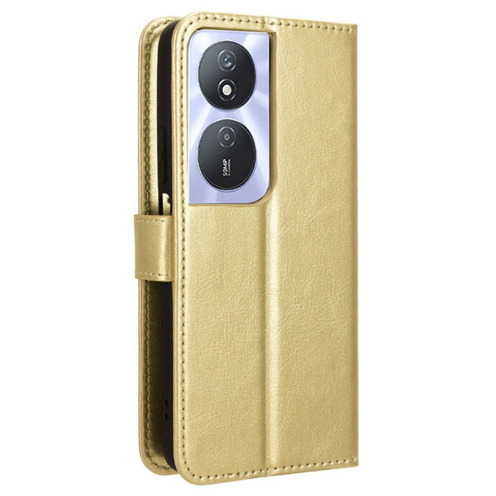 EIDERWOOD Honor X7b / 90 Smart Kunstskinn Flip Deksel m. Strop - Gull