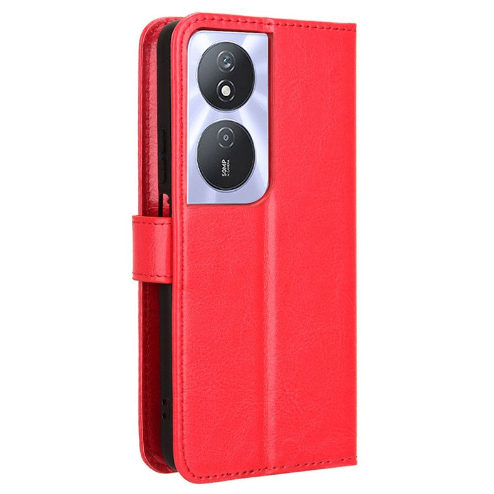 EIDERWOOD Honor X7b / 90 Smart Kunstskinn Flip Deksel m. Strop - Rød