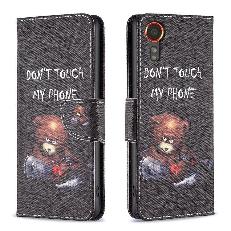 EIDERWOOD Samsung Galaxy Xcover 7 Flip Deksel med 2 Kortholdere - "Don't Touch My Phone" Bjørn