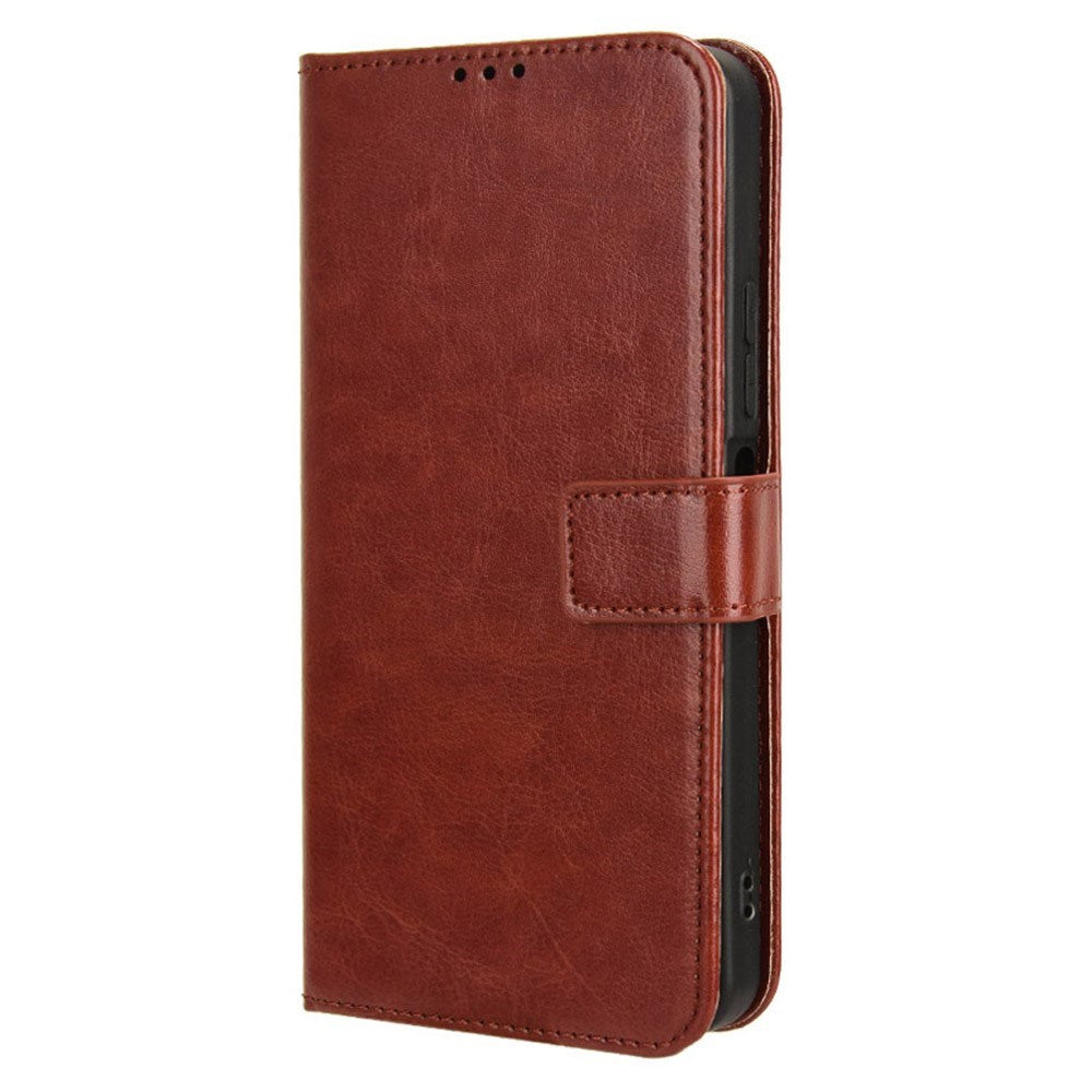 EIDERWOOD Xiaomi Redmi 13C (5G) Kunstskinn Flip Deksel m. Strop - Brun