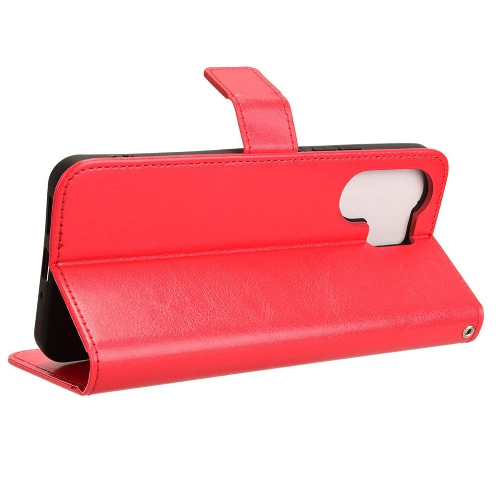 EIDERWOOD Xiaomi Redmi 13C (5G) Kunstskinn Flip Deksel m. Strop - Rød