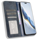 EIDERWOOD Honor Magic6 Pro (5G) Magnetisk Kunstskinn Flip Deksel - Blå