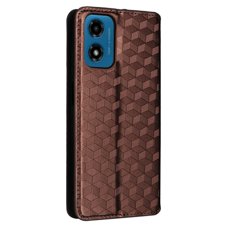 EIDERWOOD Motorola Moto G04 / G24 / G24 Power PU Skinn Flip Deksel med Lommebok - Rombe - Brun