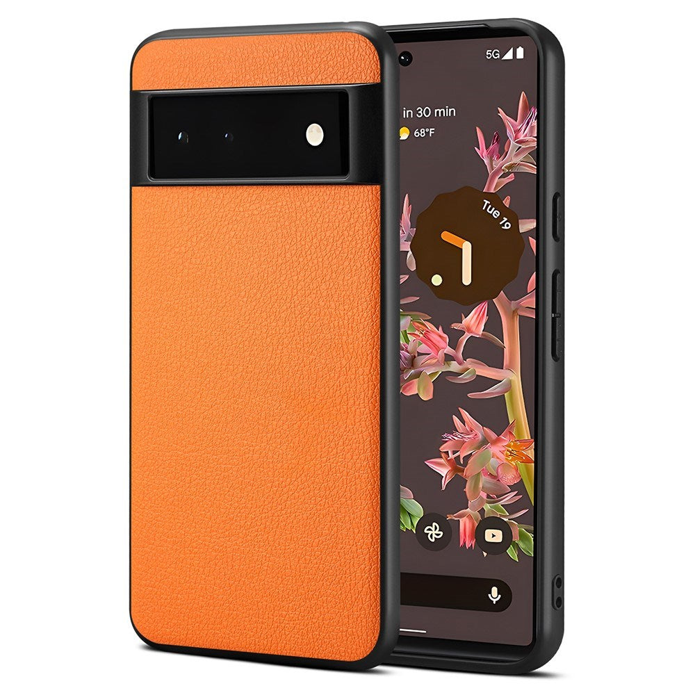 EIDERWOOD Google Pixel 6a Kunstskinn Deksel - Oransje