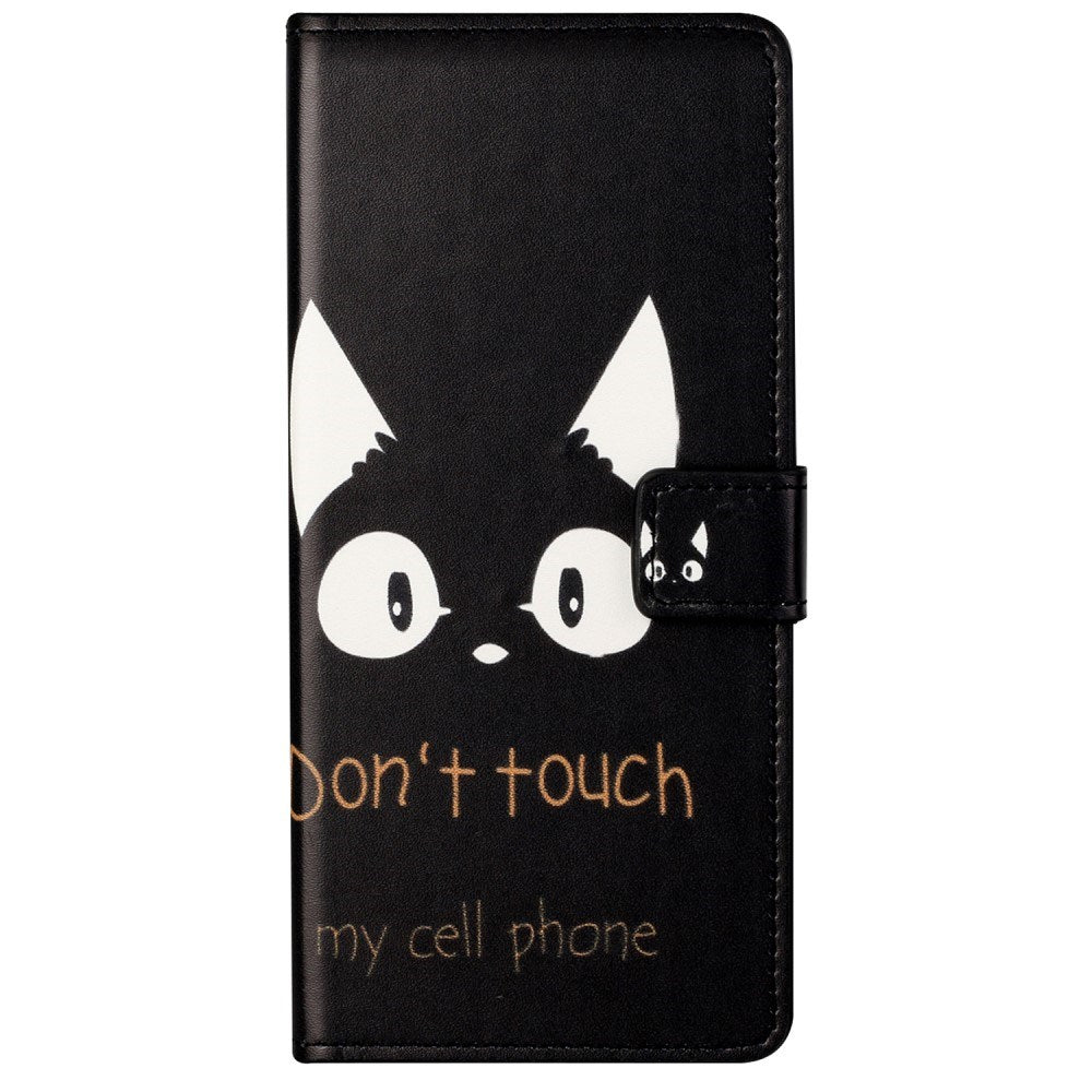 EIDERWOOD Xiaomi Redmi Note 13 (5G) Kunstskinn Flip Deksel m. Lommebok & Stativfunksjon - "Don't Touch My Cell Phone"