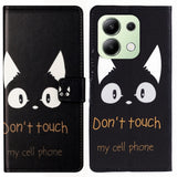 EIDERWOOD Xiaomi Redmi Note 13 (4G) Kunstskinn Flip Deksel m. Lommebok & Stativfunksjon - "Don't Touch My Cell Phone"