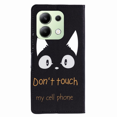 EIDERWOOD Xiaomi Redmi Note 13 (4G) Kunstskinn Flip Deksel m. Lommebok & Stativfunksjon - "Don't Touch My Cell Phone"