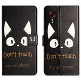 EIDERWOOD Samsung Galaxy Xcover 7 Flipdeksel med Lommebok & Stativ Funksjon - "Don't Touch My Cellphone" Katt