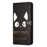 EIDERWOOD Samsung Galaxy Xcover 7 Flipdeksel med Lommebok & Stativ Funksjon - "Don't Touch My Cellphone" Katt
