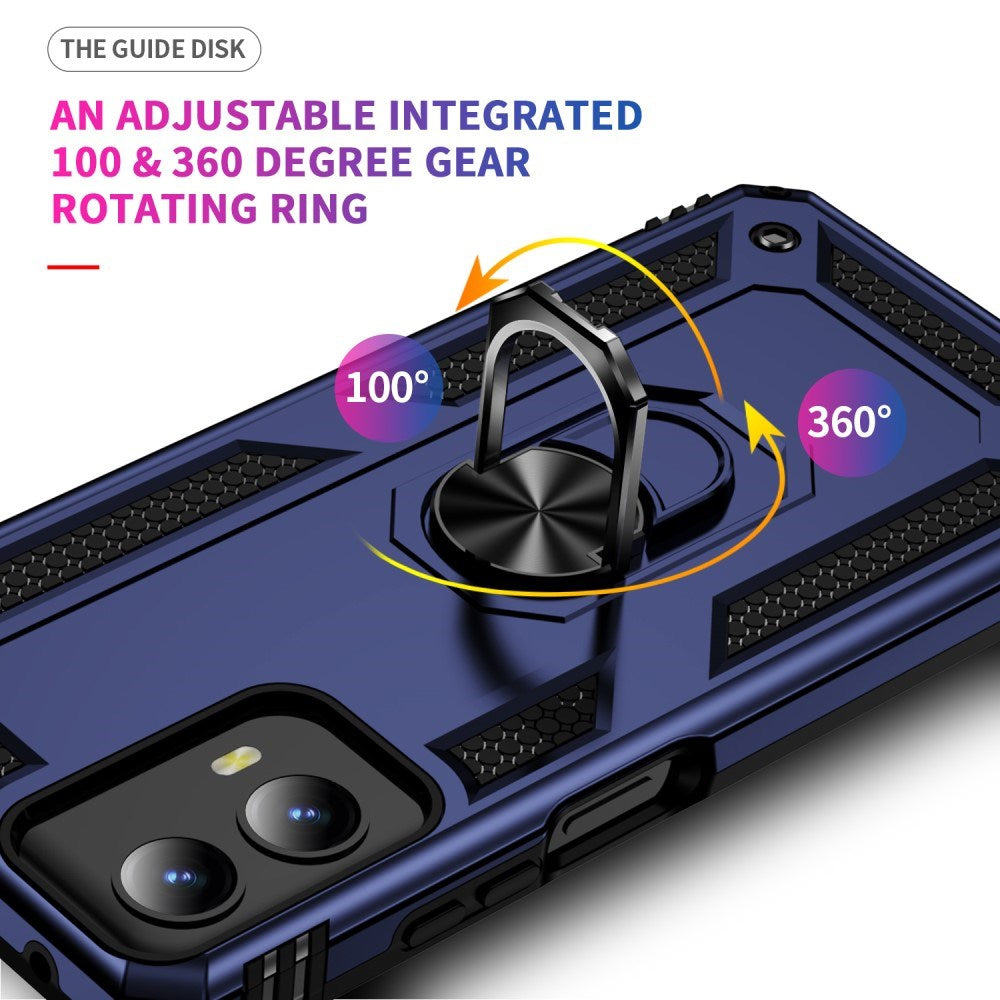 EIDERWOOD Motorola Moto G Play (2024) Håndverkerdeksel med Magnetisk Stativfunksjon - Blå