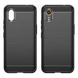 EIDERWOOD Samsung Galaxy Xcover 7 Brushed Carbon Fiber Fleksibelt Plast Deksel - Svart