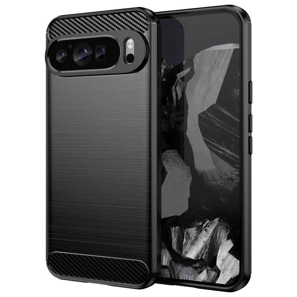 EIDERWOOD Google Pixel 9 Pro XL Brushed Carbon Deksel - Svart