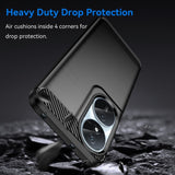 EIDERWOOD Honor X7b / 90 Smart Brushed Carbon Fiber Fleksibelt Plast Deksel - Svart