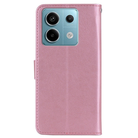 EIDERWOOD Xiaomi Redmi Note 13 Pro 5G / Poco X6 Skinndeksel m. Lommebok - Ugle & Rhinestone - Rose Gold