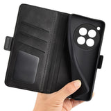 EIDERWOOD OnePlus 12R Blankt Kunstskinn Mobildeksel med Lommebok - Svart